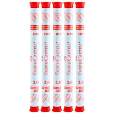 Imagem de Kit 05 Tubos de Grafite 2.0mm HB Faber Castell Tubo c/ 6 Minas Cada - 