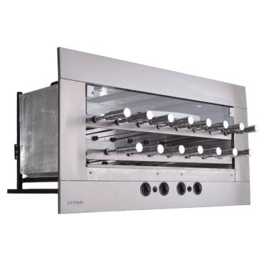 Imagem de Churrasqueira a Gás Natural de Embutir Titan 15 Espetos Rotativos 127V