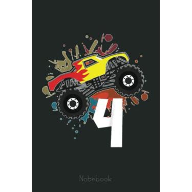 Imagem de Kids 4 years birthday monster truck gift Notebook: Funny Monster Trucks Gifts for Kids Great Kids Appreciation Thank Gag Gifts for Girls Toddler Boys Dad Mom