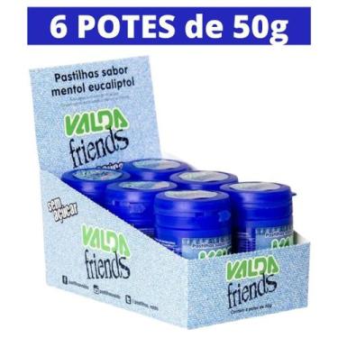 Imagem de Kit Pastilha Valda Friends Mentol Eucalipto 6 Potes de 50g
