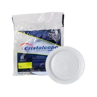 Imagem de Prato plastico 15cm descartavel cristalcopo c/ 100 un raso