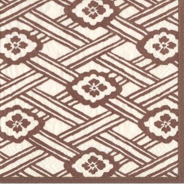 Imagem de Conjunto de dois guardanapos de papel natural Kiku da Entertaining with Caspari, 20 por pacote