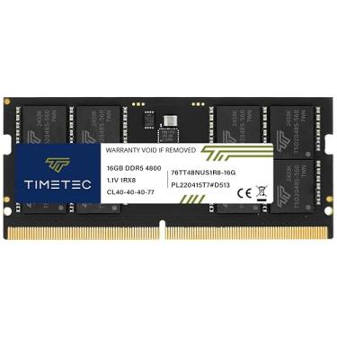Imagem de Timetec 16GB DDR5 4800MHz PC5-38400 Unbuffered Non-ECC 1.1V CL40 1Rx8 Single Rank 262Pin SODIMM Laptop Memory RAM Upgrade (16GB)