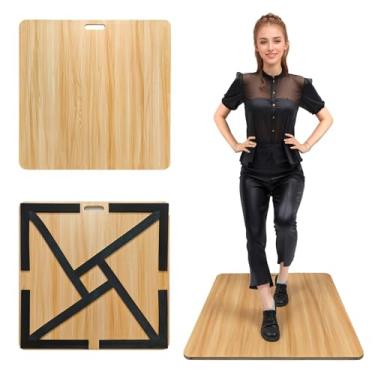 Imagem de Besutosera Tabuleiro de sapateado para sapateado portátil - Ideal para dançarinos em casa e ao ar livre, plataforma de palco portátil, azulejos versáteis para pista de dança - Prática de sapateado de