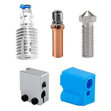 Imagem de DODOBEI Bocal/bloco de aquecedor de cobre banhado a calor Bimetl Hotend de alta temperatura compatível com impressora 3D Anycubic Vyper de 1,75 mm