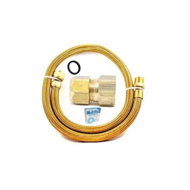 Imagem de Mangueira Flexível de Cobre com Adaptador para Instalação de Gás GLP e GN, 5 Metros