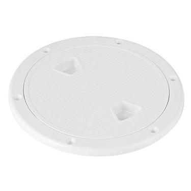 Imagem de Tampa de Convés Arredondada Em ABS Marinho, Placa de Convés Branca Forte Ideal para Inspeção, Acessórios para Barco e Iate RV (15,2 cm/6 pol.)