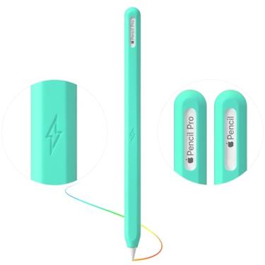 Imagem de Capa protetora ultrafina para Apple Pencil Pro e Apple Pencil 2ª geração de capa de silicone compatível com Apple Pencil Pro (menta)