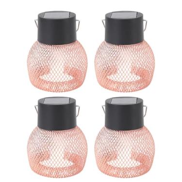 Imagem de Lanternas Solares Ao Ar Livre, 4 Unidades de Chama Solar Suspensa Luzes Ao Ar Livre Lanternas Solares Decorativas Luz de Lanterna de Jardim para Jardim, Pátio, Quintal, Cerca,