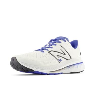 Imagem de New Balance Fresh Foam 860 V13 Tênis de corrida masculino, branco/azul marinho, tamanho 42 médio, Branco/azul marinho, 44