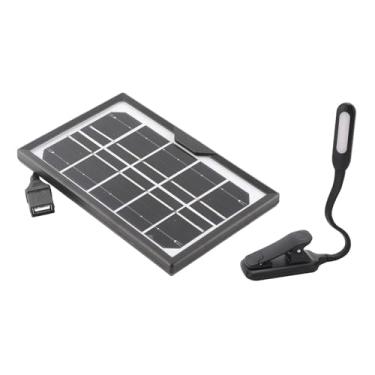 Imagem de Lâmpada de Clipe, Luzes de Leitura para Livros na Cama Lâmpada de Mesa Com Clipe Solar Brilho Ajustável Com 3 Cores Recarregável 5V para Uso Interno e Externo