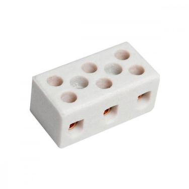 Imagem de Conector Porcelana Brasfort 3Polos 10Mm 8610 - Kit C/50