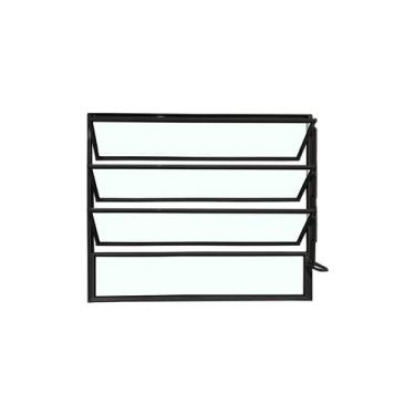 Imagem de Vitro Basculante Alumínio Preto 1 Seção 80 X 80 Linha Esmeralda Brecor