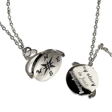 Imagem de Kueroami Presentes de formatura para ela 2024, colar de bússola giratória para mulheres, meninas, presentes de formatura para ensino médio para filha, neta, sobrinha, 15cm*10cm*4cm, Banhado a ouro,