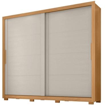 Imagem de Guarda Roupas Casal 2 Portas De Correr 4 Gavetas Premier Zanzini Madeir/off