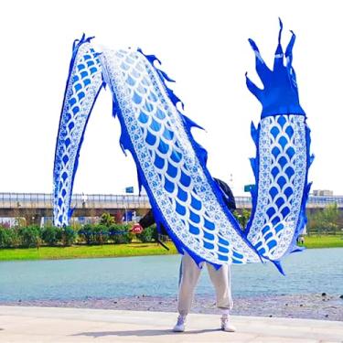 Imagem de Conjunto de serpentina quadrada para exercícios físicos ao ar livre com dragão POI Wu Long 3D Real Like Dragon Ribbon (6 m, Celadon Dragon)