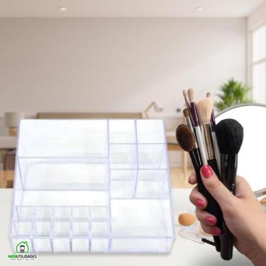 Imagem de Organizador de Maquiagem Escritorio Multiuso 17 Divisórias Porta Lapis