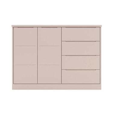 Imagem de Cômoda Infantil 2 Portas 4 Gavetas Lua P04 Rose - Mpozenato