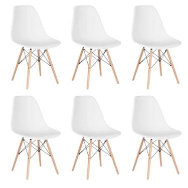 Imagem de Conjunto 6 Cadeiras Eames Eiffel Dkr Movescan Branca