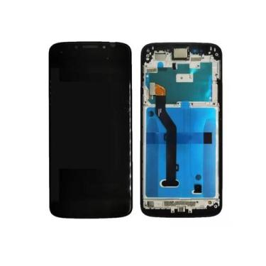 Imagem de Tela frontal touch display mt g6 play/ e5 preto c/aro orig vivid - COM