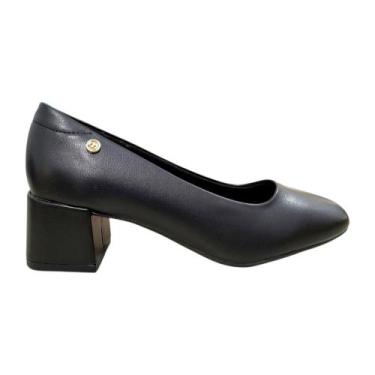 Imagem de sapato moleca feminino napa salto bloco elegante, Preto, Preto, 38