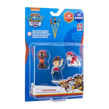 Imagem de Figura Topper Trio Zuma, Ryder e Marshall Paw Patrol Estrela, 7 cm