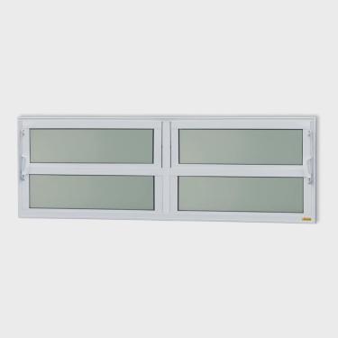 Imagem de Janela de Alumínio Basculante 2 Seções 40x120cm Vidro Mini Boreal Elite Brimak