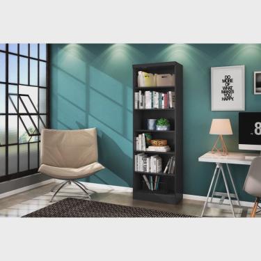 Imagem de Estante Livreiro Qmovi com 6 Nichos Preto