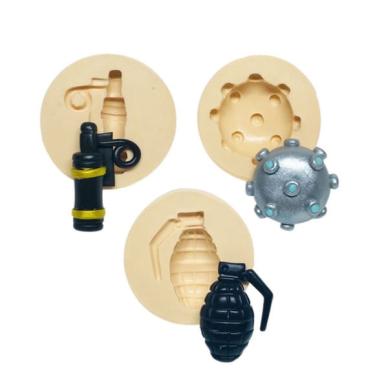 Imagem de Molde de silicone fortnite, granada, bomba