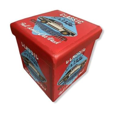 Imagem de Puff Baú Mini Quadrado Desmontável Infantil Quarto Criança - Bene Casa