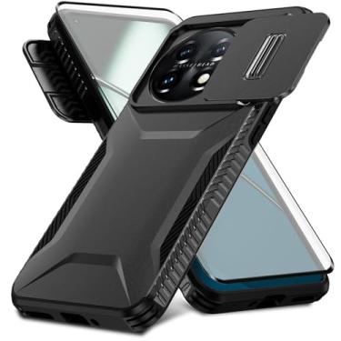 Imagem de Asuwish Capa de telefone para OnePlus 11 5G com protetor de tela de vidro temperado e capa de câmera deslizante híbrida robusta à prova de choque acessórios para celular One Plus11 1 Plus 1plus11 One+