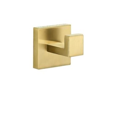 Imagem de Conjunto de ferragens de banheiro dourado escovado, gancho para toalhas, barra, prateleira, suporte de papel de seda, acessórios de banheiro, conjunto de banheiro de 4 peças, conforme mostrado (gancho
