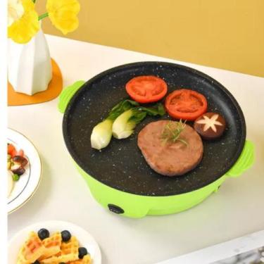Imagem de Frigideira Elétrica Antiaderente de Cozinha Portátil Assadeira Alta Ca