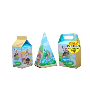 Imagem de Kit Festa Mundo Bita caixinhas surpresa lembrancinha aniversário 30 unidades