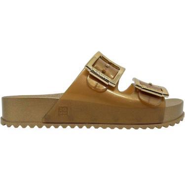 Imagem de Chinelo Birken Casual Feminino Borracha Tiras com Fivelas Metalizadas Zaxy 18063