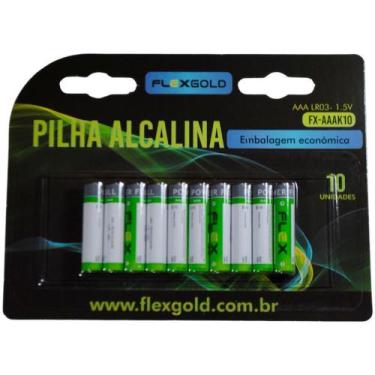 Imagem de Pilha Alcalina Palito AAA 1,5V Blister com 10 Unidades FLEX