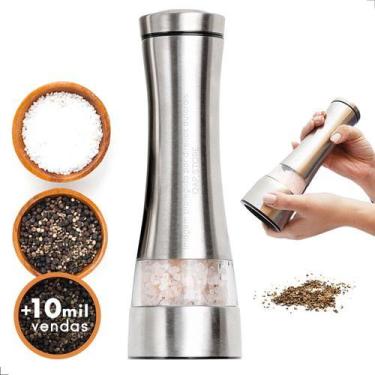 Imagem de Moedor De Sal E Pimenta Aço Inox Gourmet Ótima Qualidade - Uny gift