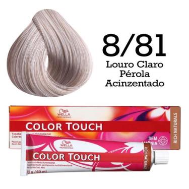 Imagem de Tonalizante 8/81 Louro Claro Pérola Acinzentado Color Touch  Wella Pro