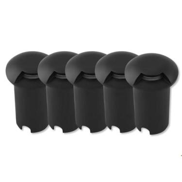 Imagem de 5 Spot Embutido De Chão Balizador Preto 1 Facho Led 1w 3000k Jardim Il