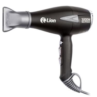 Imagem de Secador de Cabelo Profissional 3200W Lion Preto Fosco com Display Digital e Íons Negativos
