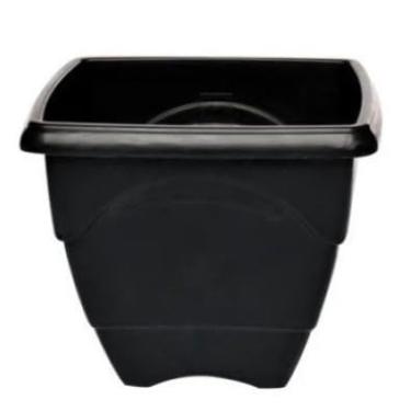 Imagem de Kit 10 Vasos Quadrados para Horta - Casa - Jardim (5.5l) - Cor Preta