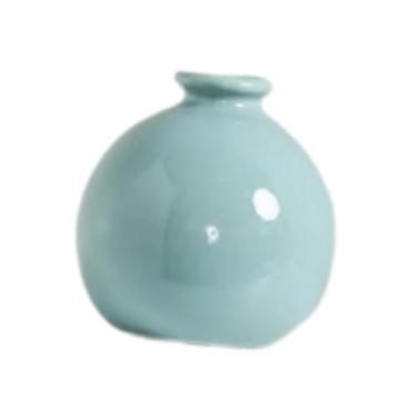 Imagem de IEUDNS Vaso de plantas, vaso de flores, mesa, pequeno arranjo floral, de flores, presente para casa, sala de estar, prateleira, mini decoração, decoração, Azul-ciano