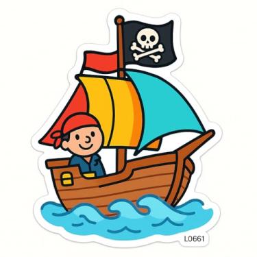 Imagem de Adesivo Infantil Navio Pirata Amigável