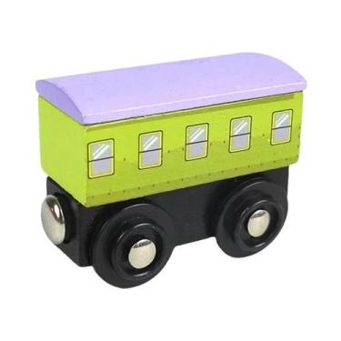 Imagem de Conjunto De Trem Magnético De Madeira Infantil Anime James Locomotiva 
