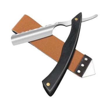 Imagem de Navalha De Barbeiro Profissional Masculina, Faca Manual Para Barbear C