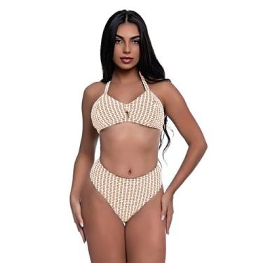 Imagem de Biquíni Feminino Hot Pant Texturizado - HYPE MODAS, Bege, P