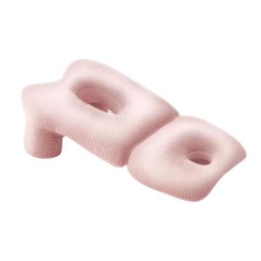Imagem de Ioensy Travesseiro de apoio para o pescoço, capa versátil e lavável, travesseiro ergonômico macio e macio para massagem doméstica, para cama estômago, Rosa