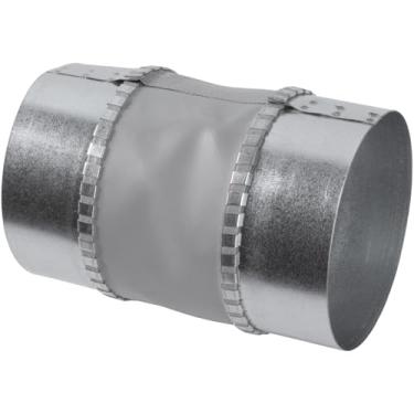Imagem de Vent Systems Conector de duto redutor de vibração flexível de 10 cm - adaptador de mangueira de ventilação de aço galvanizado redondo, duto espiral macho, extensor de tubo, acessórios de ventilação
