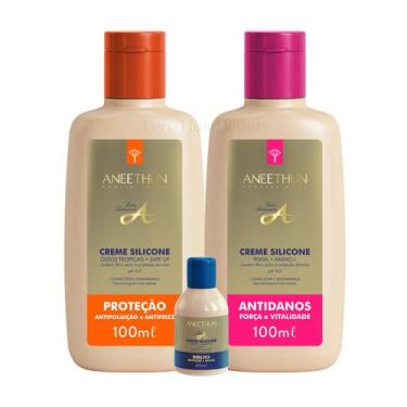 Imagem de Kit 2 Creme Silicone Proteção e Antidano 100ml cada Aneethun