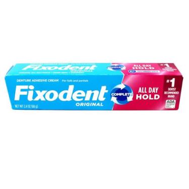 Imagem de Fixodent Cream All Day Adesivo Dentaduras Fixação Total -68g